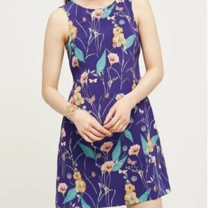 Anthropologie HD In Paris Dress  Purple Floral Size 14